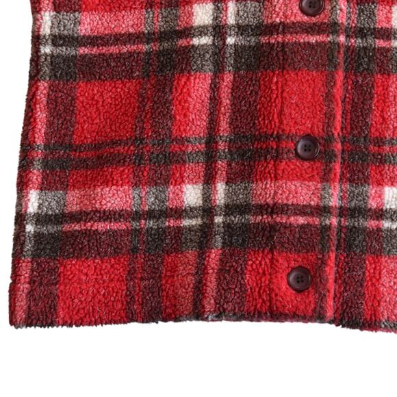 Cozy Red and Brown Tartan Plaid Vest by Christopher & Banks - Size XL - Picture 4 of 7